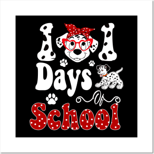 101 Days Of School Dalmatian Dog 100 Days Smarter Teachers Posters and Art